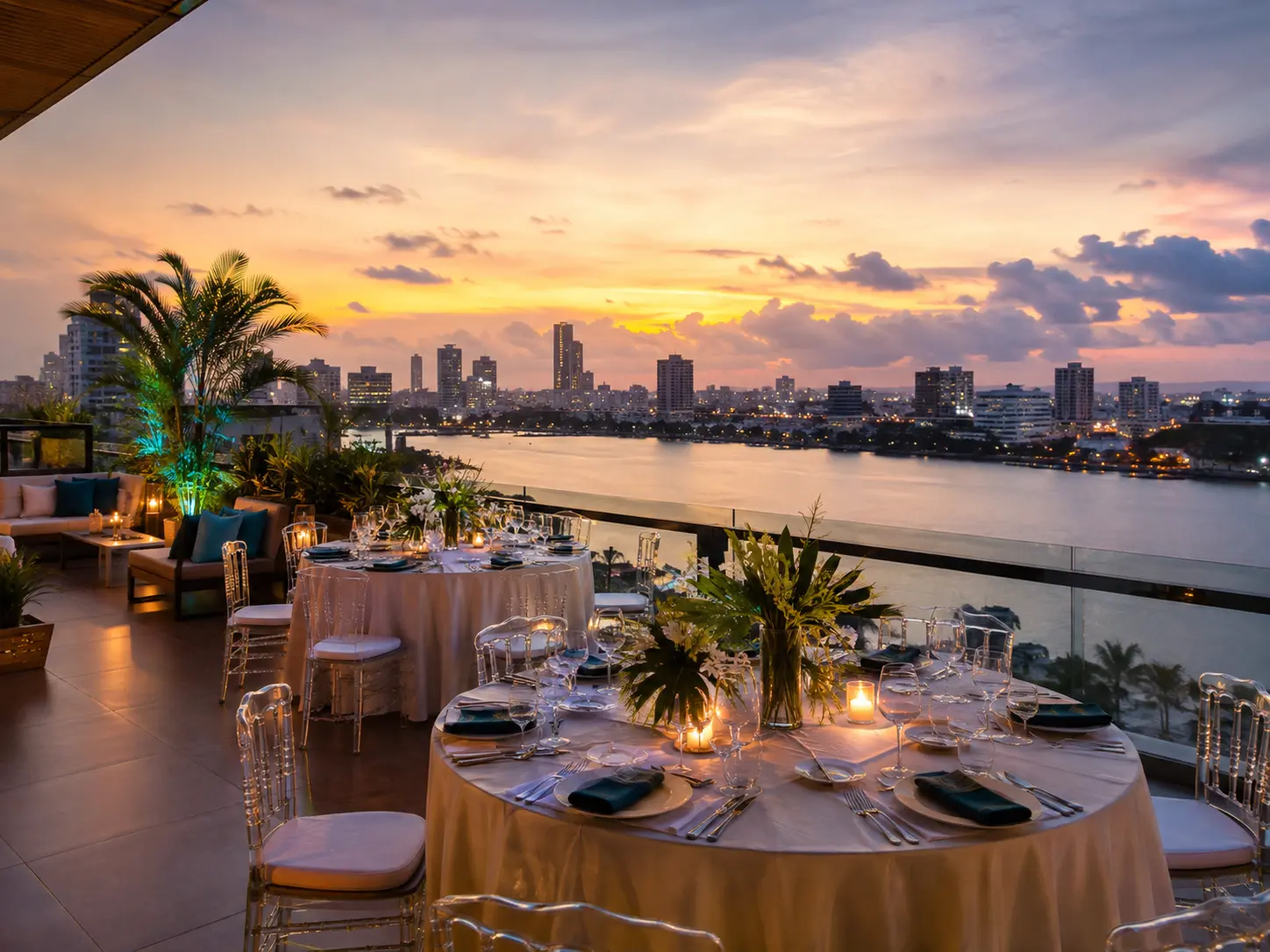 Lieu événementiel avec vue sur Abidjan et sa lagune